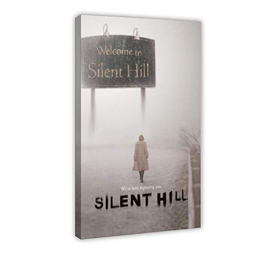 Póster de película Silent Hill de lona para decoración de dormitorio, paisaje, oficina, decoración de habitación, regalo, 60 x 90 cm, estilo de marco 1
