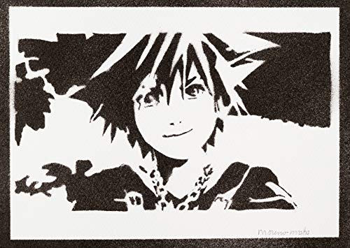 Poster Kingdom Hearts Sora Grafiti Hecho a Mano - Handmade Street Art - Artwork