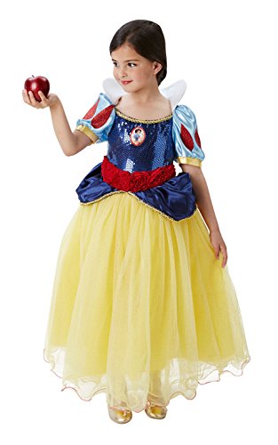 Princesas Disney - Disfraz de Blancanieves Premium para niña, infantil 5-6 años (Rubie's 620482-M)