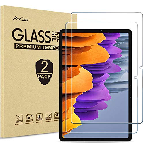ProCase 2 Pcs Protector de Pantalla para Galaxy Tab S7 (Model SM-T870 T875 T878) 11" 2020, Screen Protector/Vidrio Templado Anti-Huellas, Película Protectora para 11 Pulgadas Galaxy Tab S7 Tablet