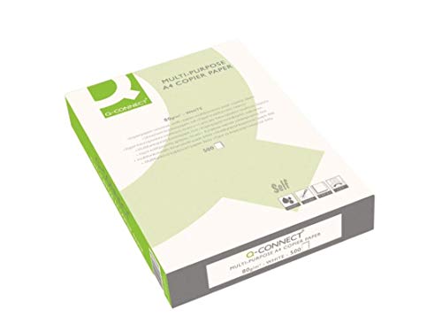 Q Connect KF01087 - Papel para impresora de tinta A4, Blanco, Paquete de 1 x 500 hojas