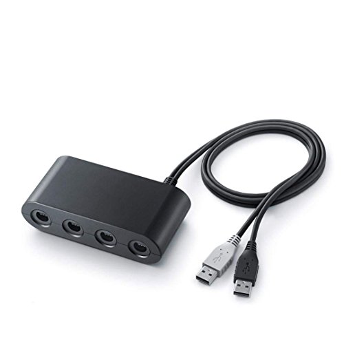QUMOX 4 Puertos Controlador Gamepad Adaptador convertidor de Nintendo Switch Gamecube para Wii U PC