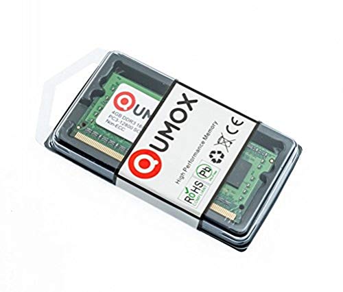 QUMOX RAM 4GB Memoria SO-DIMM PC3 DDR3 1600 4 GB PC3-12800 204pin CL11 para ordenador portátil