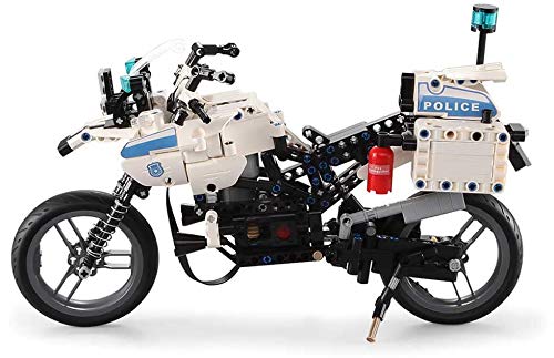 RC TECNIC Moto de Policia para Montar con Motor ¡Muy Realista! Juego de construcción | Juguete para Niños