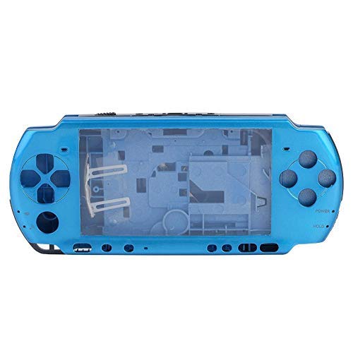 Reemplazo de la Carcasa Completa Consola del Juego Cubierta de la Carcasa Cubierta Trasera Piezas de reparación para el Sistema PSP 3000 / Playstation Portable 3000(Azul)