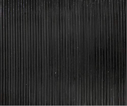 Revestimiento de Caucho Antideslizante | Suelo de Goma PVC Negro 3mm Diseño Cordoncillo (140_x_200 CM)
