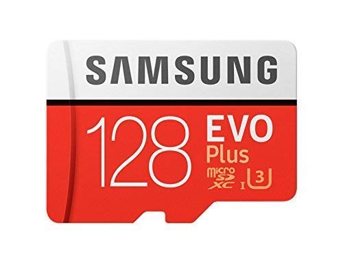 Samsung mb-mc128ga/EU EVO Plus Tarjeta microSD de 128 GB, UHS-I, Clase U3, hasta 100 MB/s de Lectura, 90 MB/s de Escritura, Adaptador SD Incluido
