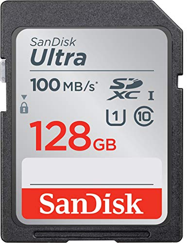 SanDisk Ultra SDHC Tarjeta de Memoria de hasta 100 MB/s, Clase 10 UHS-I, 128 GB