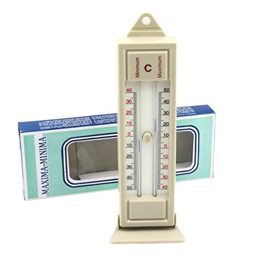 SeniorMar Conjuntos para el hogar Termómetro máximo y mínimo Monitor de Temperatura de Pared de Invernadero para jardín Interior y Exterior Termómetro de 40 a 50 Grados