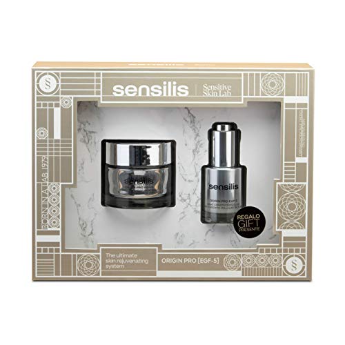 Sensilis Origin Pro EGF-5 - Kit de Belleza con Crema de Día Antiarrugas (50 ml) + Elixir Concentrado de Noche (20 ml)