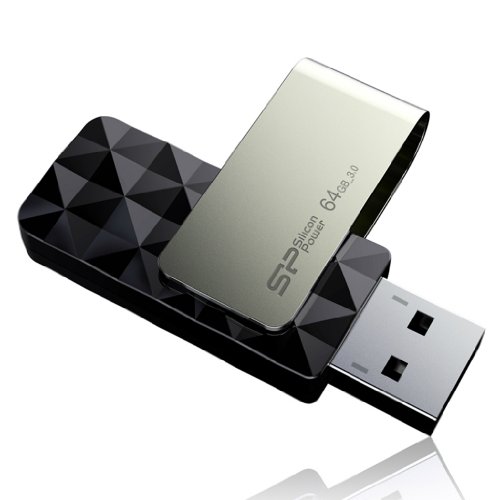 Silicon Power Blaze B30 unidad flash USB 64 GB 3.0 (3.1 Gen 1) Conector USB Tipo A Negro - Memoria USB (64 GB, 3.0 (3.1 Gen 1), Conector USB Tipo A, Sin tapa, 14,8 g, Negro)