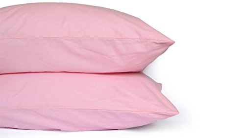 Snoozing - 2 fundas de cojín (100% algodón), rosa, 80 x 80 cm