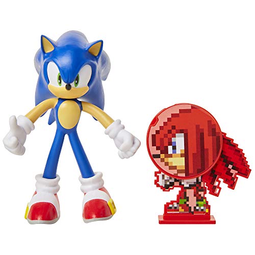 Sonic: Figura de accción Sonic The Hedgehog (tamaño 10cm) con Miembros Flexibles y Accesorio