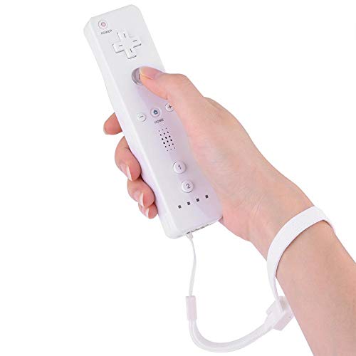 Sorand Controlador Remoto para Wii, Controlador de Juegos para Nintendo Wii, Mando a Distancia con Funda de Silicona y Muñequera para Personas de Todas Las Edades(Blanco)