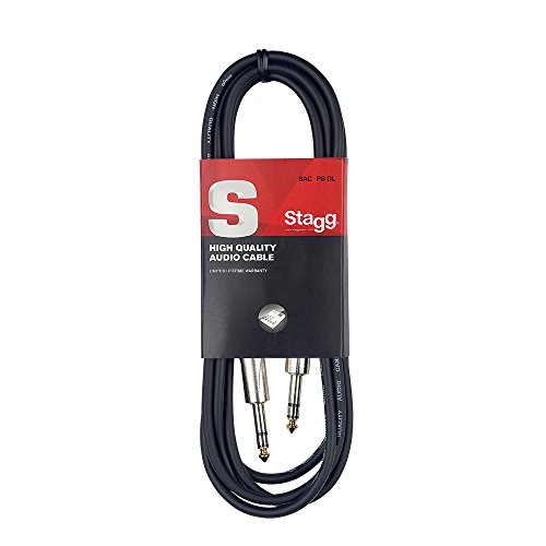 Stagg SAC1PS DL - Cable jack (simétrico, 1 m), color negro