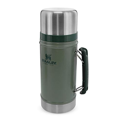 Stanley The Legendary Classic Vacuum Food Jar .94L Hammertone Green 18/8 Stainless Steel Double-Wall Vacuum Insulation Water Bottle Leakproof + Packable Dishwasher Safe Naturally Bpa-Free