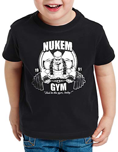 style3 Nuke Gym Camiseta para Niños T-Shirt Ego Shooter Dos Doom Baby, Color:Negro, Talla:164