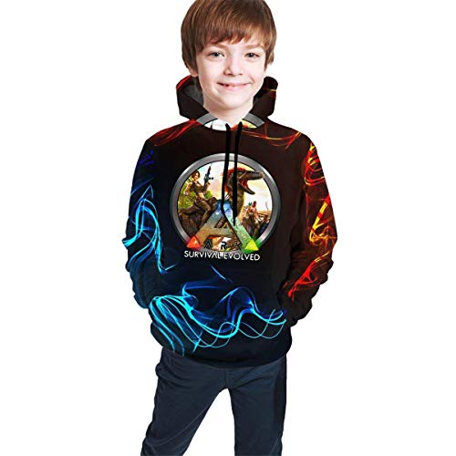 Sudadera con Capucha niño Youth Teen Ark Survival Evolved Logo Winter Hoodie Sweatershirt Long Sleeve Pullover Hoodies for Teens Boys Girls Clothes