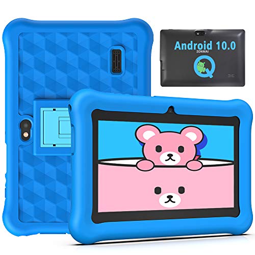 Tablet para Niños 7 Pulgadas Android 10.0 Google Certified Playstore, 2GB RAM 32GB ROM Ampliable hasta 128GB, Tablet de Niños con WiFi Juegos Educativos Kid-Proof Funda (Azul)