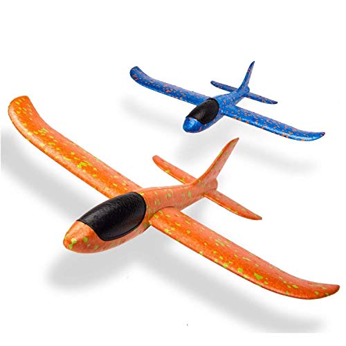 TATAFUN Planos de Espuma, 2 Pcs Avión Planeador Glider Juguete Infantil Planeadores de Espuma,Glider para Los Cabritos, Favores de La Fiesta