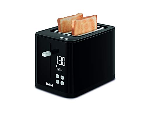 Tefal TT6408 Tostador Smart´n light 2 ranuras, pantalla digital, cuenta atrás, ajustes personalizados, función descongelar, función recalentar, 7 niveles de tostado, botón stop, para pan de molde