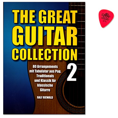 The great Guitar Collection Band 2 - Lote de 80 piezas para guitarra clásica (Pop, Clásico, Tradicional y Navidad)