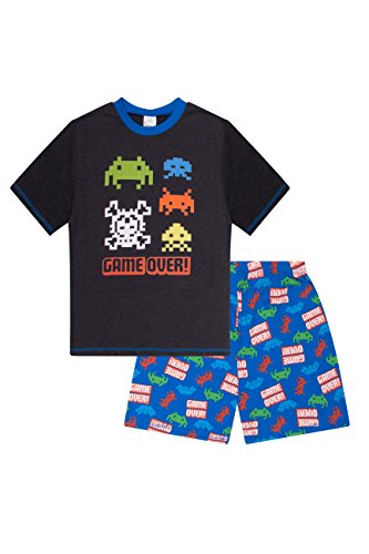 The Pyjama Factory Pijama corto para niños Game Over Space Invader