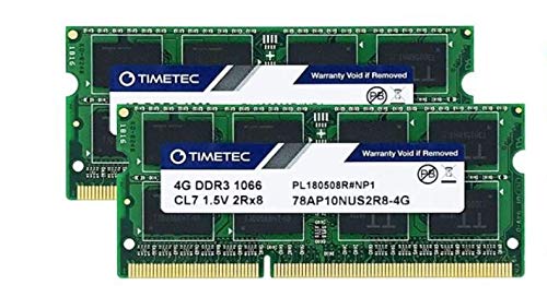 Timetec Hynix IC 8GB Kit (2x4GB) Apple DDR3 PC3-8500 1066MHz Memory Upgrade For iMac 20 inch /21.5 inch/24 inch /27 inch, MacBook Pro 13 inch/ 15 inch/ 17 inch, Mac mini 2009 2010 (8GB Kit (2x4GB))