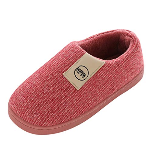 TOPKEAL Zapatillas de algodón para Mujer 4/5 Reino Unido rojo