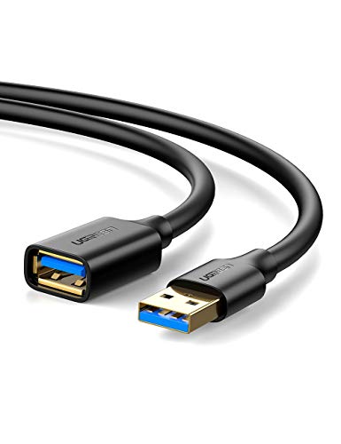UGREEN Cable Alargador USB 3.0 Cable Extension USB Tipo A Macho a Hembra para Impresora, Ratón, Teclado, Hub, Pendrive, Mando de PS3, VR Gafas, Disco Externo y Otros, 2 Metros