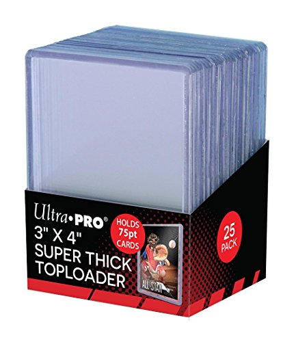 Ultra Pro 3 x 4 supergruesas Tarjetas de béisbol Toploaders (Paquete de 25-75 de Grosor)
