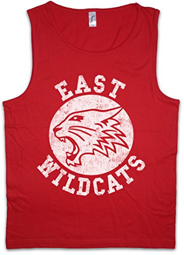 Urban Backwoods East Wildcats Hombre Camiseta Sin Mangas Men Tank Top Rojo Talla L