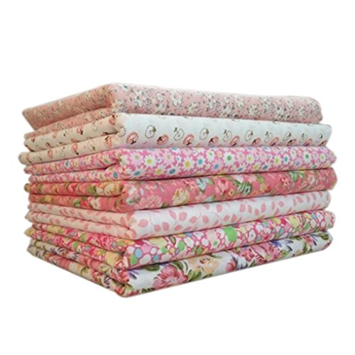 Uzinb 7pcs / Set la Tela de algodón para la Serie Rosa de Costura Que acolcha Remiendo Textiles para el hogar Tilda muñeca de Trapo Cuerpo
