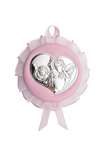 Valenti&Co. - Medallón para cuna, carrito o habitación infantil - Con la imagen de angelitos - Regalo ideal para un nacimiento o bautizo