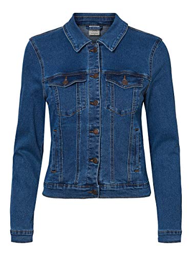Vero Moda Vmhot SOYA LS Jacket Mix Noos Chaqueta, Azul (Medium Blue Denim Medium Blue Denim), 44 (Talla del Fabricante: X-Large) para Mujer