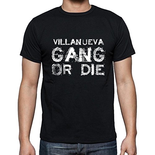 Villanueva Family Gang, Camiseta para Las Hombres, Manga Corta, Cuello Redondo, Negro
