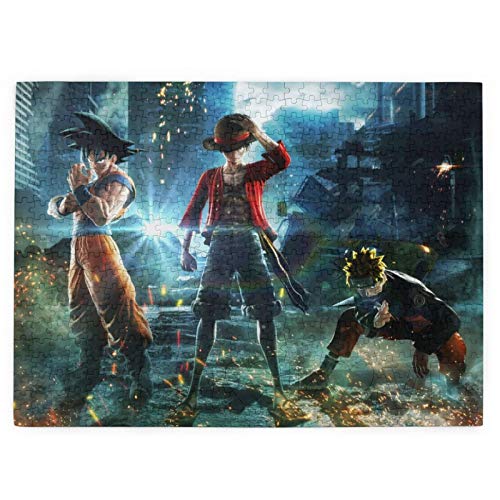 VOROY Jigsaw Remember When Picture Puzzles 520 Piece, N Goku Monkey D. Luffy Uzumaki Naruto Jump Force Anime Boys,15" X 20.4" Educational Family Game Wall Artwork Gift For Adults Teens Kids