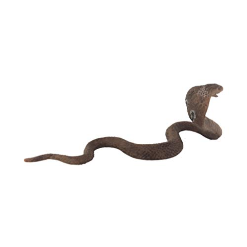 VOSAREA Serpiente realista de plástico, modelo de cobra con animales, juguete, juguete, para fiestas y niños
