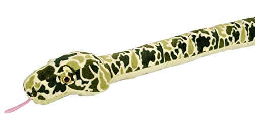 Wild Republic - Snakesss, serpiente de peluche, diseño camouflage, 137 cm, color verde (11105)