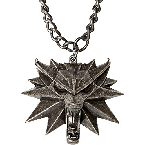 Witcher 3 medallón con cadena de metal