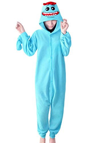 wotogold Pijamas de Rick Azul Animal Trajes de Cosplay Adultos Unisex Blue