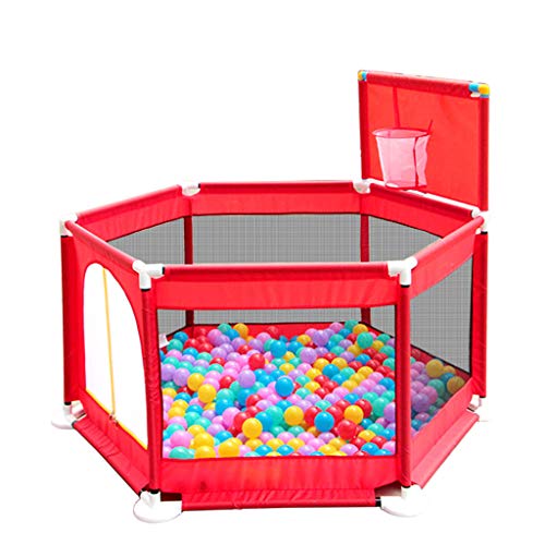 WYQ Parque Infantil Play Yard Gate para niños pequeños, Safety Play Yard Set （Baby Playpen, Cushion, 200 Plastic Ball, Cesta para Guardar Juguetes.