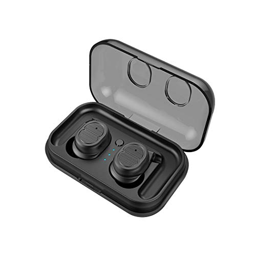 yuanyuanliu Tocar El Auricular Bluetooth Bluetooth 5.0 Auricular Inalámbrico Que Cuelga del Oído Doble Discurso (Color : Black)