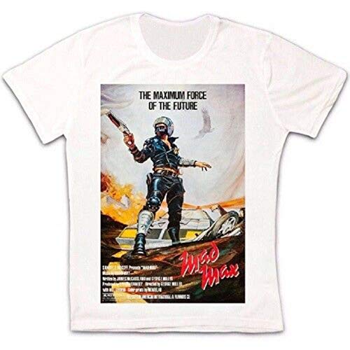 YUKINO Mad MAX Film Poster 70s Action Retro T Shirt-2XL,White/Women's