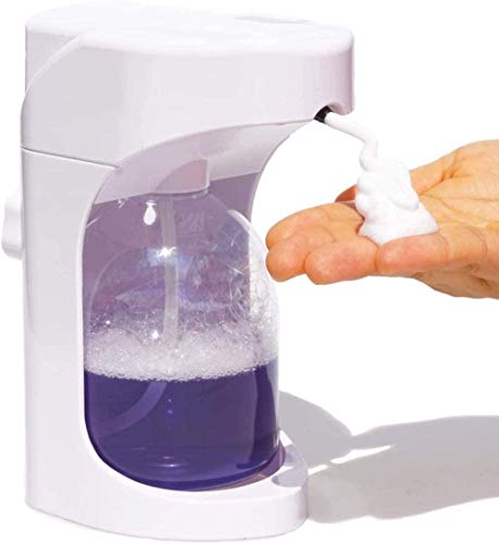 Yvelife Dispensador de jabón automático para Cualquier jabón líquido con Control táctil Ajustable sin Espuma Bomba de jabón de Alto Rendimiento Capacidad: 500 ml