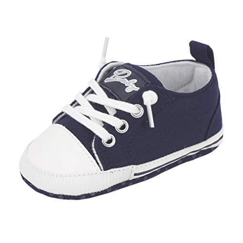 Zapatos para bebé Auxma La Zapatilla de Deporte Antideslizante del Zapato de Lona de la Zapatilla de Deporte para 3-6 6-12 12-18 M (6-12 M, Azul)