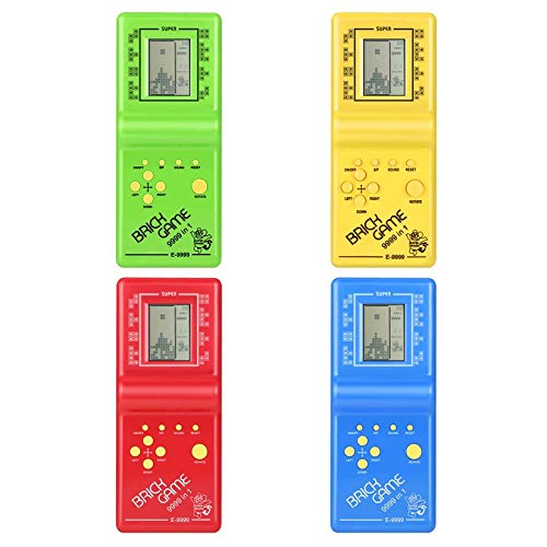 ZengBus Máquina electrónica de Juegos de Mano Tetris Brick Game Kids Classic con Juego Música para niños Chicas LCD Juguetes educativos al Azar-1 Tamaño