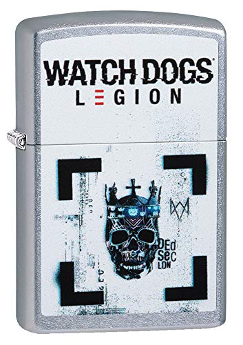 Zippo Watch Dogs Street Chrome - Mechero de Gasolina Recargable con Caja de Regalo