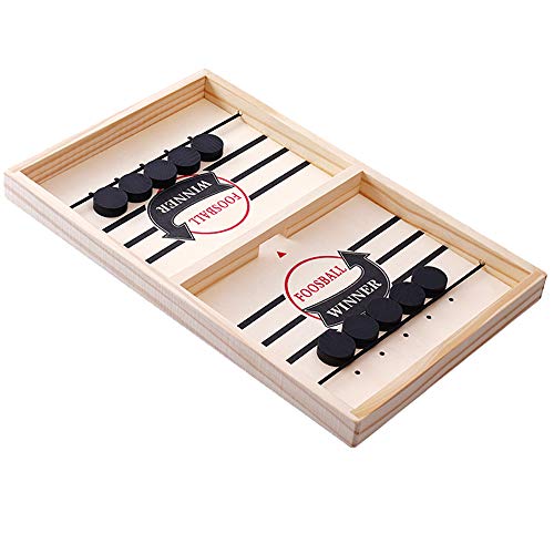 ZoneYan Juego de Mesa de Hockey de Madera, Fast Sling Puck Game, Ajedrez Catapulta, Juego de Hockey de Escritorio, Juego de Mesa Fast Sling Puck, Juegos de Mesa for Kids, Familiares