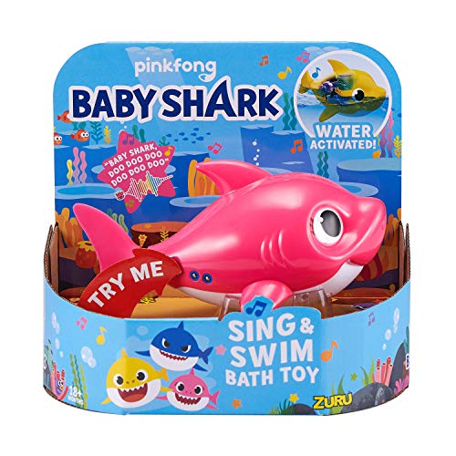 ZURU Robo Alive Junior- Baby Shark Mummy - Juguete de baño, Color Rosa